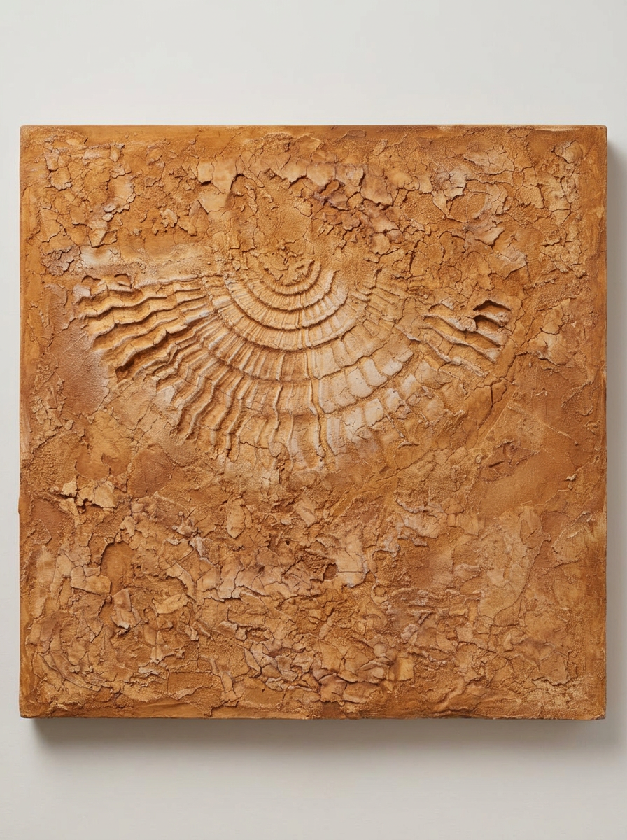 Sol en tierra agrietada — Pieza decorativa, taller ALMA MURO